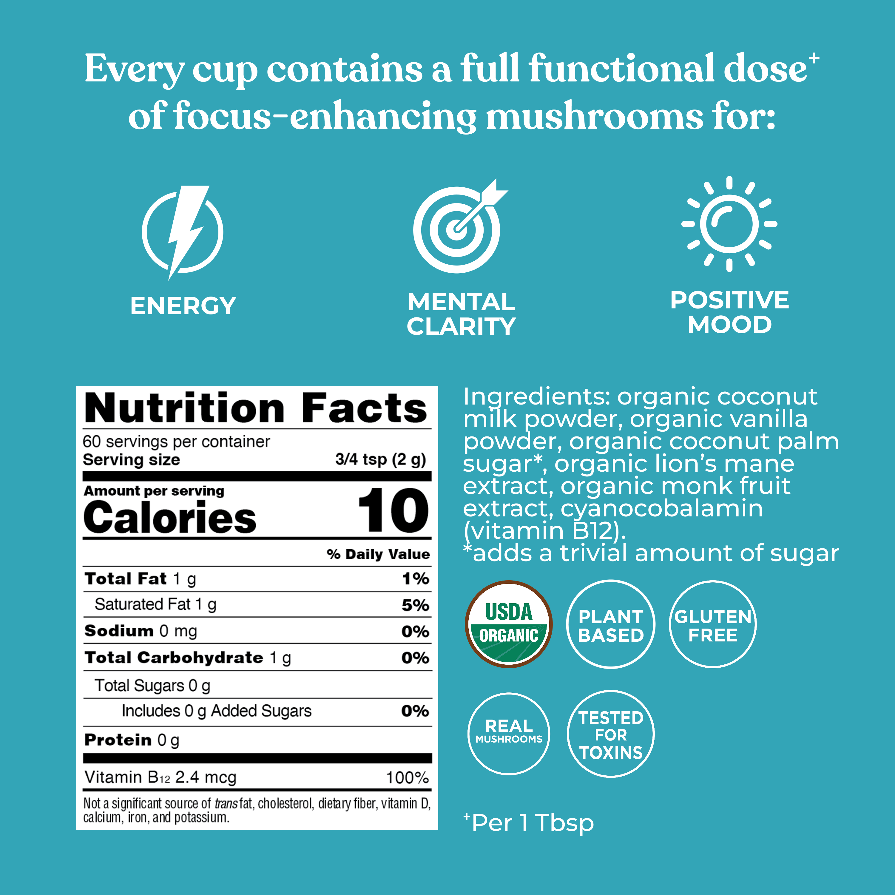 Focus Organic Creamer Vanilla - 6pack