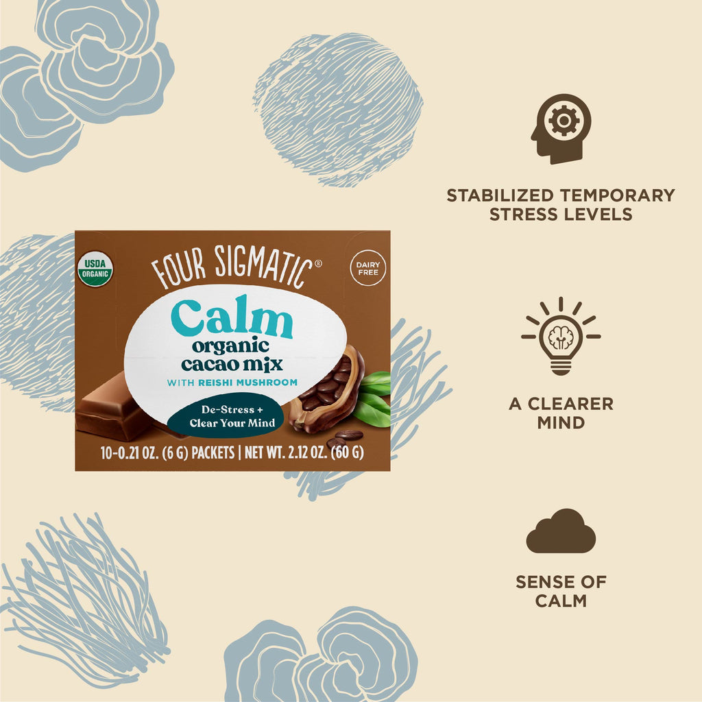 Calm Organic Mushroom Cacao - 4 pack