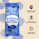 Balance Organic Half Caf Ground Coffee - 8pack (12oz)