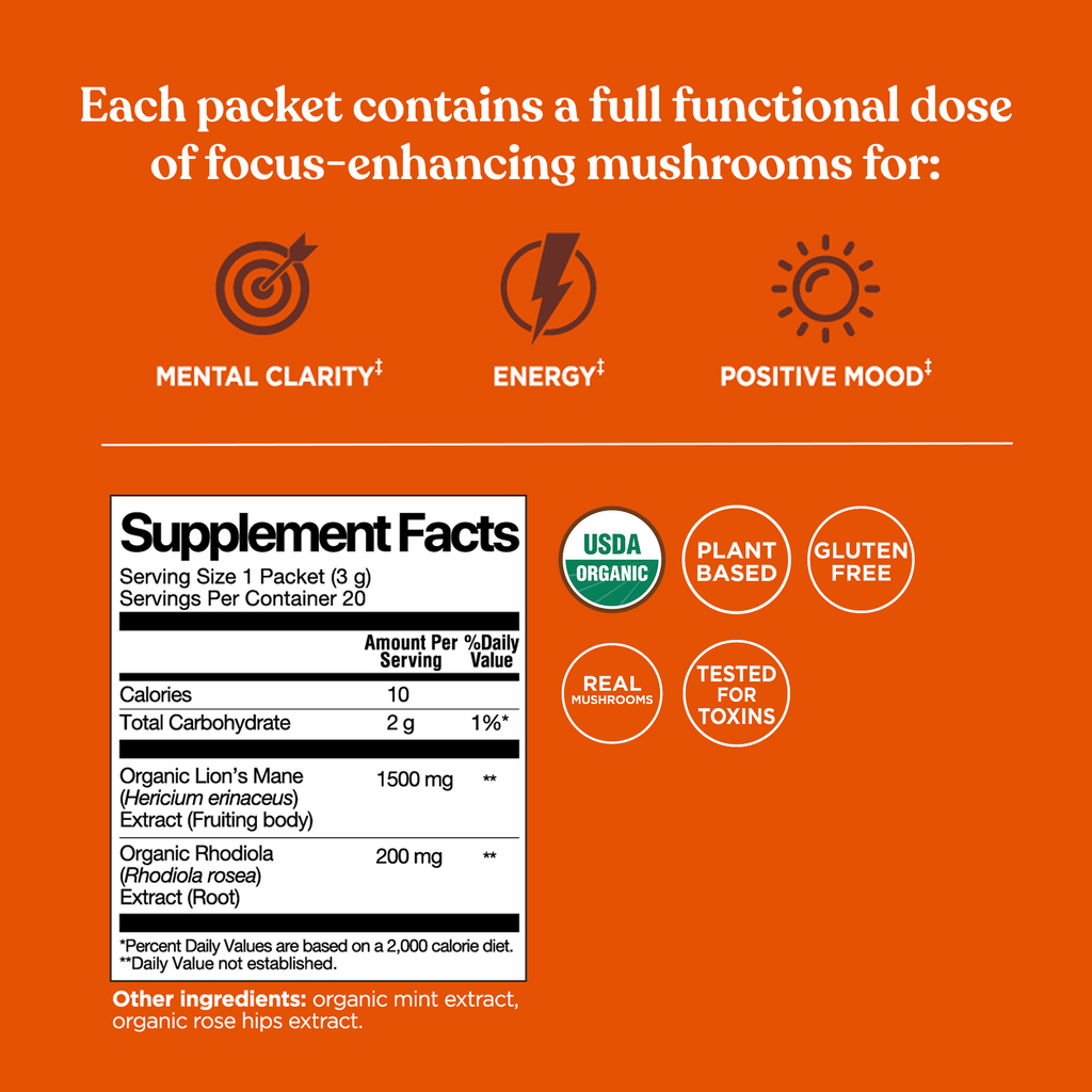 Focus Organic Elixir w/ Lion's Mane - 4pack