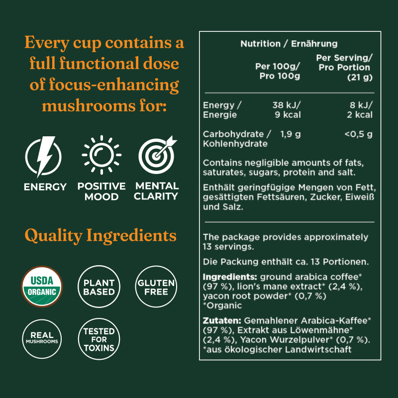 Original Mushroom Coffee, Ground - 8 Pack