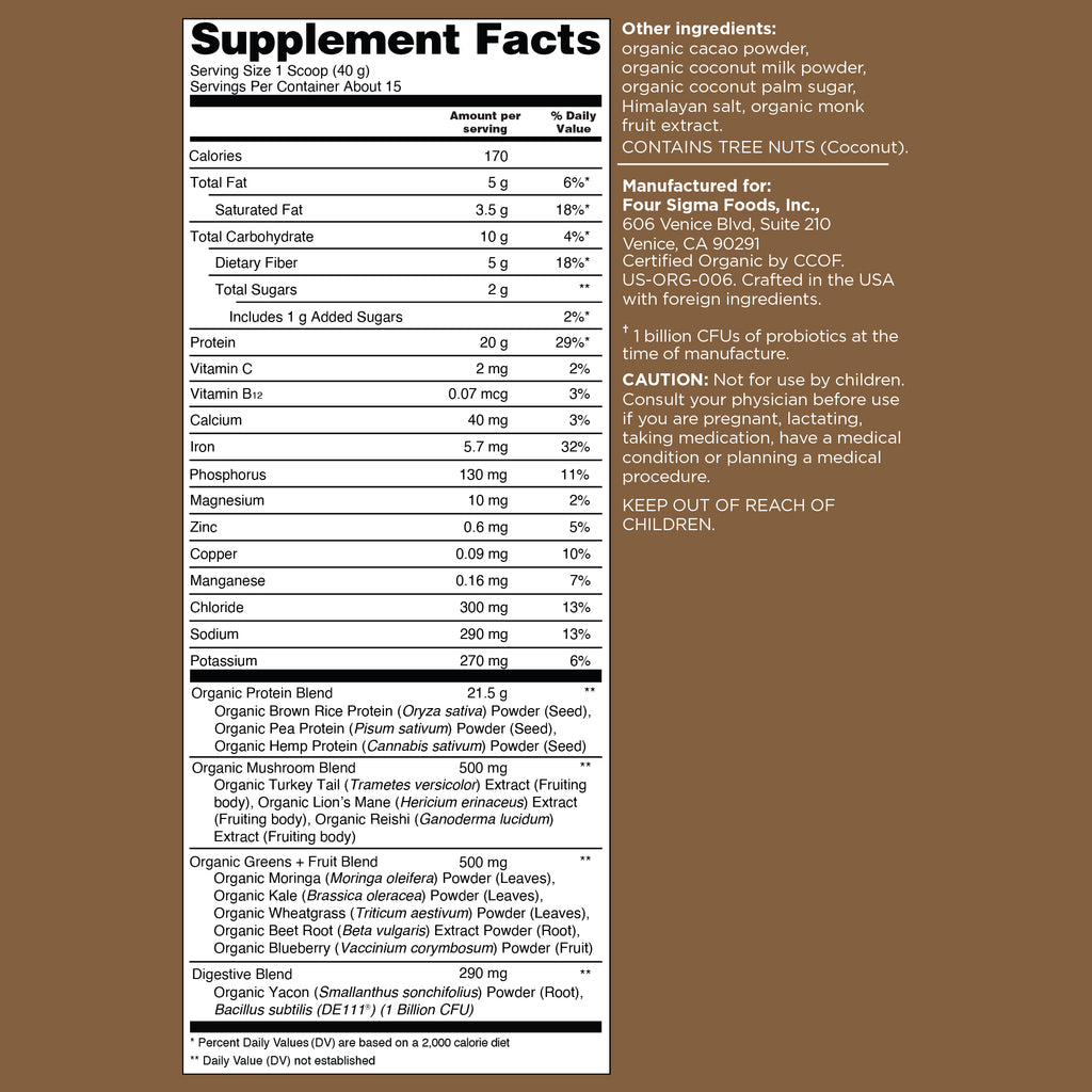 Organic Plant-Based Protein - Chocolate - 6 pack